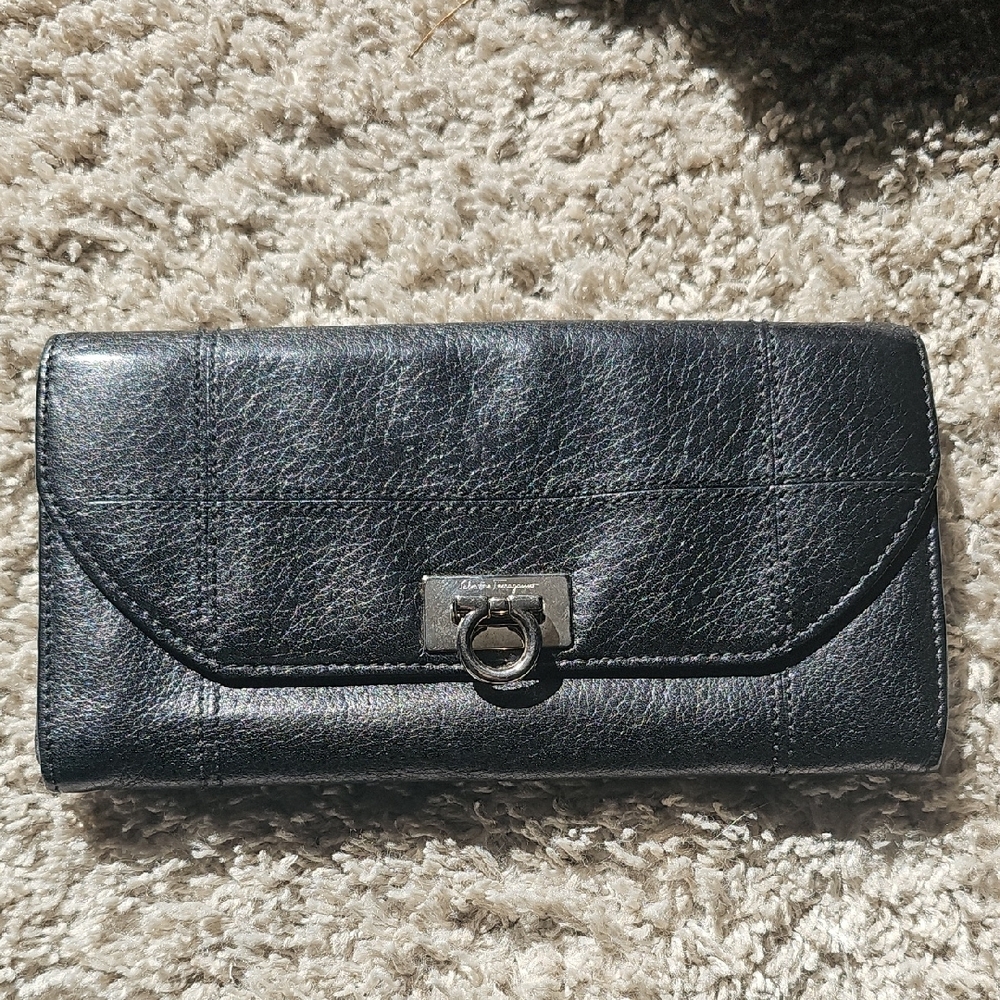 Ferragamo Black Leather Wallet